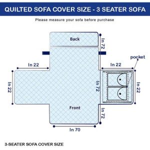 Quilted Sofa Cover With Pocket | Brown