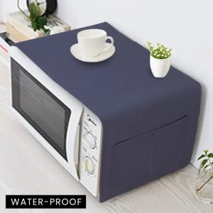 Reusable Microwave Cover, Prevent Dust and Oil Smoke for Kitchen and Home - Solid Color Size 42x13