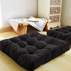 Square shape floor cushion filled with Ball Fiber