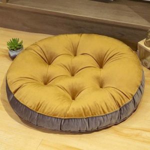 1 Piece - Round Shape Floor Cushion - Ball Fiber Filled Round Floor Cushions- Best Quality