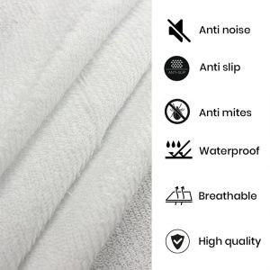 Jointless Recommended Premium & Export Quality Terry Cotton 100% Waterproof Fitted Style Mattress Protector- White Color