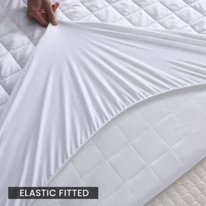 Soft Cotton Quilted 100% Waterproof Fitted Mattress Protector – Comfortable & Durable