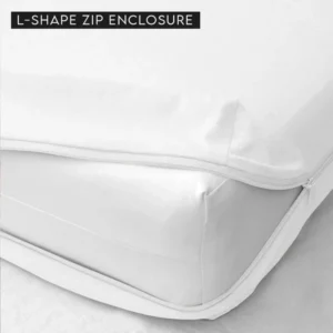 Premium Terry Cotton 100% Waterproof Zipper Mattress Protector In White Color