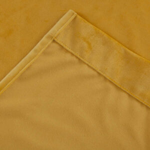 Pair Of Premium Velvet Eyelet Curtain- Yellow