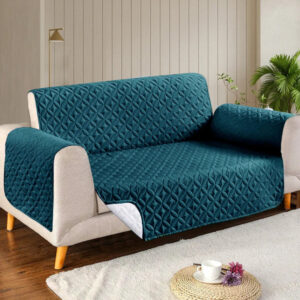 Microfiber Quilted Sofa Cover-Zink