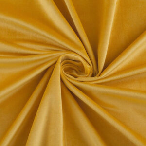Pair Of Premium Velvet Eyelet Curtain- Yellow
