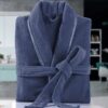 Fluffy Bathrobe - Navy Blue