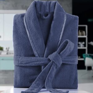 Fluffy Bathrobe - Navy Blue