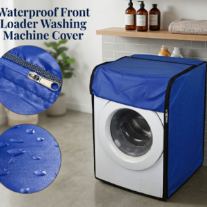 Front Loader Washing Machine Cover Blue Color By ISM Textiles Limited