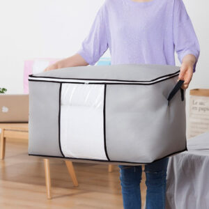 120 GSM Non-Woven Storage Bags for Blankets & Clothes – Dyed Grey Organizer