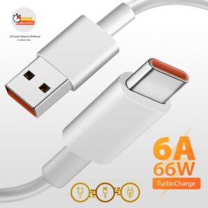 Ultra-Fast 6A Charging Data Cable – C Type USB Cable for Mobile Phones & Devices