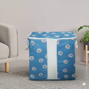Non Woven Storage Bag in Floral Print – Durable Clothes & Bedding Organizer