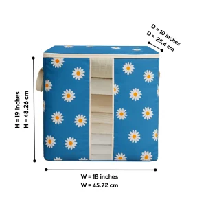 Non Woven Storage Bag in Floral Print – Durable Clothes & Bedding Organizer