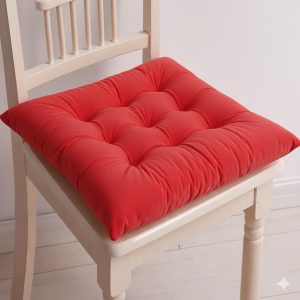 Cotton Square Chair Cushion – Soft Sofa Seat Pad for Home & Office – 1 Piece