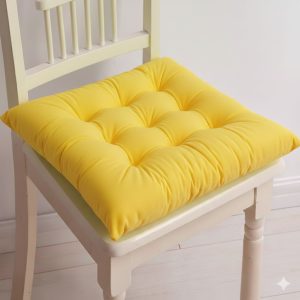 Cotton Square Chair Cushion – Soft Sofa Seat Pad for Home & Office – 1 Piece