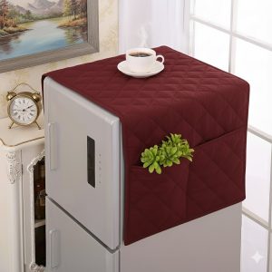 Premium Quilted Fridge Cover – Dustproof, Waterproof & Heat Resistant