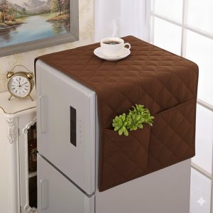 Premium Quilted Fridge Cover – Dustproof, Waterproof & Heat Resistant