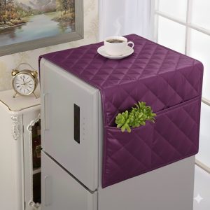 Premium Quilted Fridge Cover – Dustproof, Waterproof & Heat Resistant