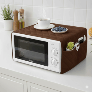 Quilted Microwave Oven Cover – Dust-Proof & Heat Resistant Protector