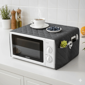 Quilted Microwave Oven Cover – Dust-Proof & Heat Resistant Protector