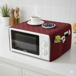 Quilted Microwave Oven Cover – Dust-Proof & Heat Resistant Protector