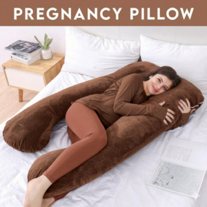 U-Shape Pregnancy Pillow – Brown Color | Full Body Maternity Support Pillow